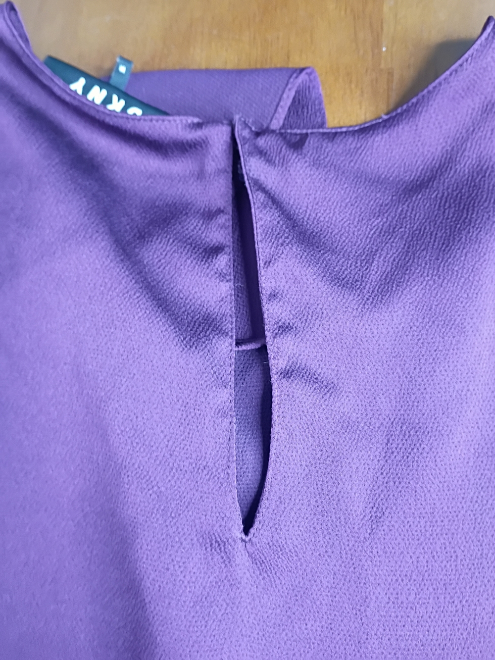 DKNY Deep Purple Sleeveless Blouse - Picture 3 of 8